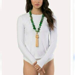 Mott50, New, Caroline Pearl Gray UPF 50 Long Sleeve Crew Sun Shirt Size Small